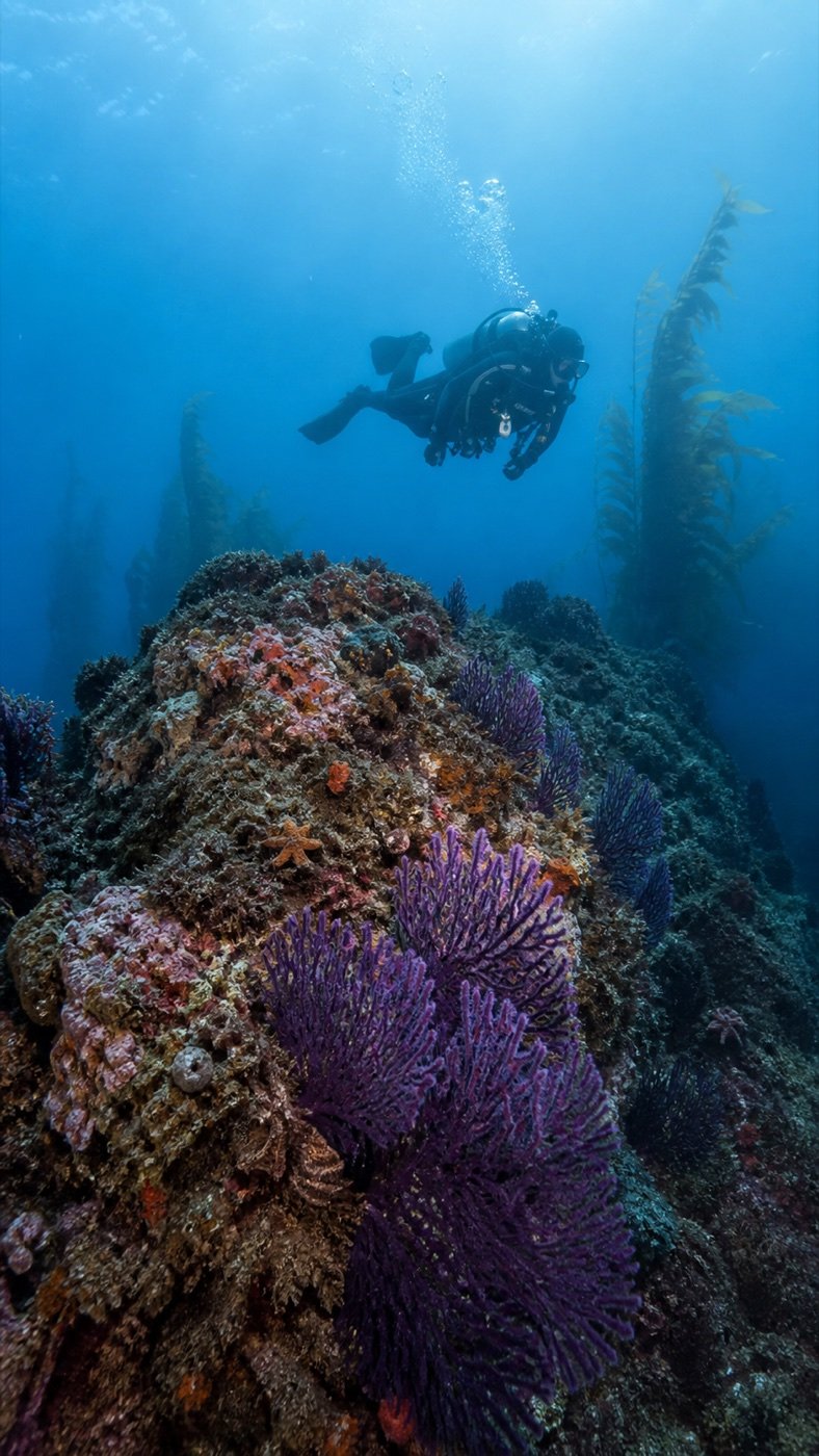 Purple hydrocoral at Farnsworth Bank